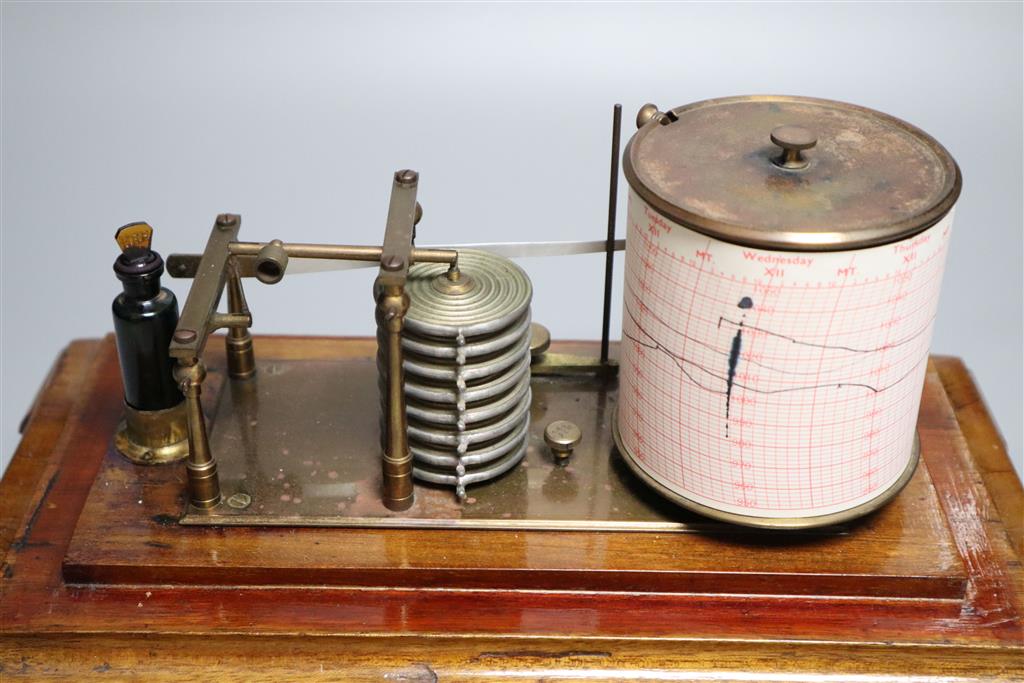 A barograph, width at base 37cm